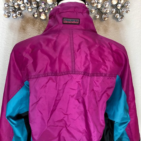 Super 90s Purple and Black Windbreaker Jacket -‎ Size Unisex Medium - Picture 7 of 11